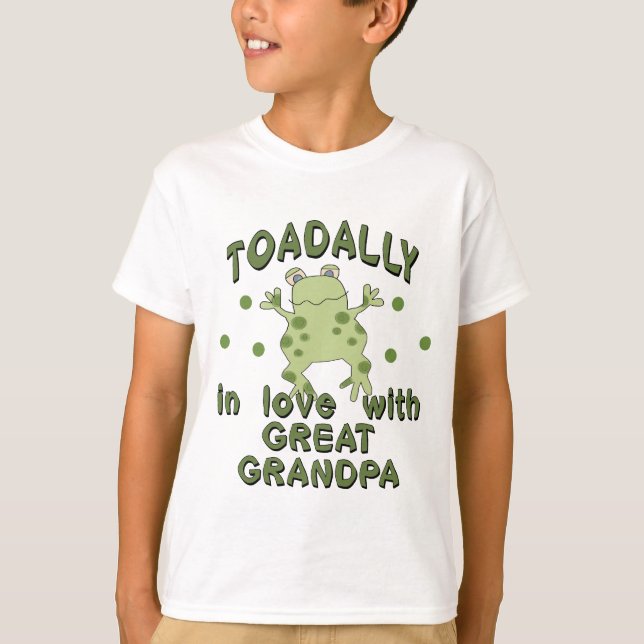 TOADALLY Love Great Grandpa Frog T-Shirt (Front)