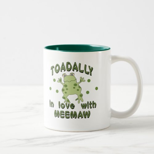 TOADALLY Love MeeMaw Frog Two_Tone Coffee Mug