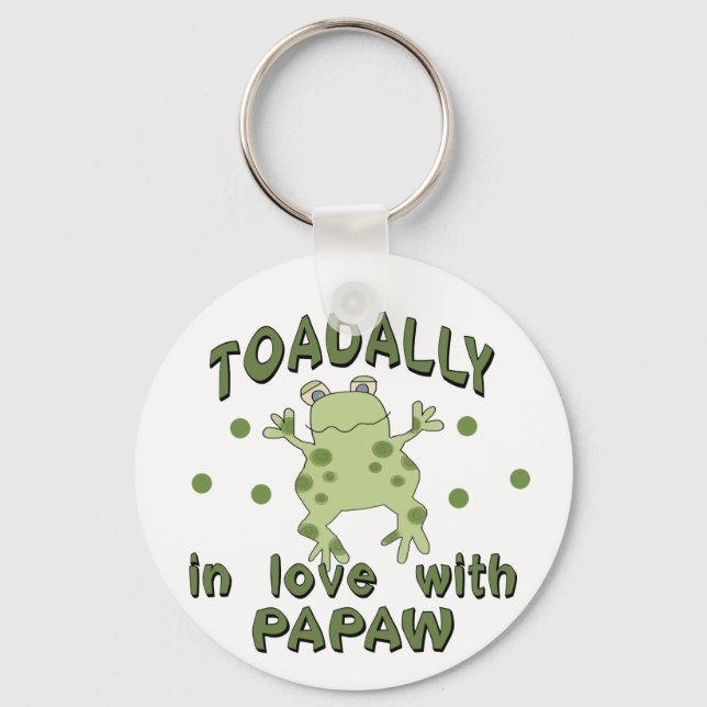 TOADALLY Love Papaw Frog Keychain (Front)