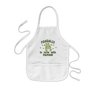 TOADALLY Love Papaw Frog Kids' Apron