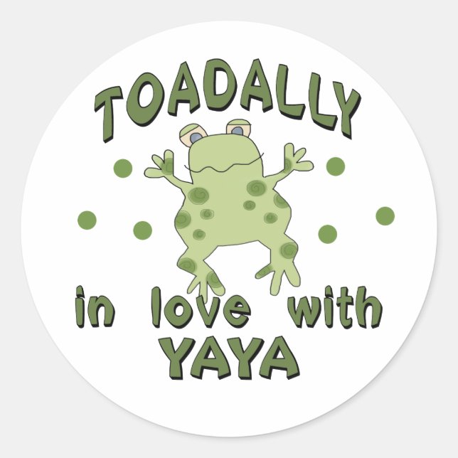 TOADALLY Love YaYa Frog Classic Round Sticker (Front)