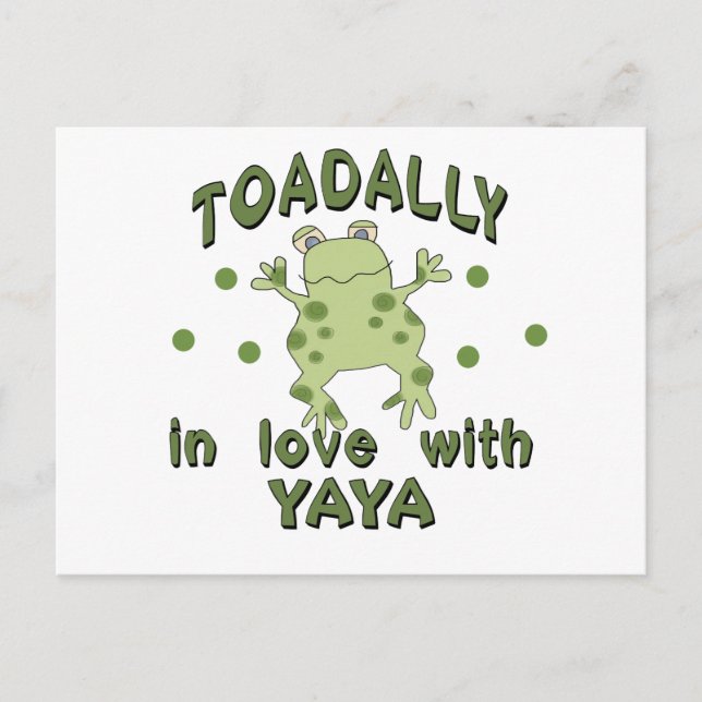 TOADALLY Love YaYa Frog Postcard (Front)