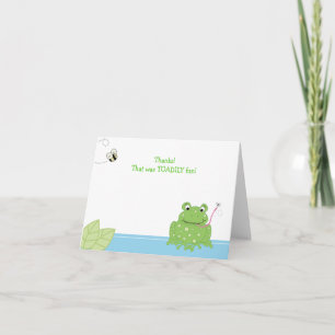 TOADILY Fun Frog / Bee Folded Thank you note