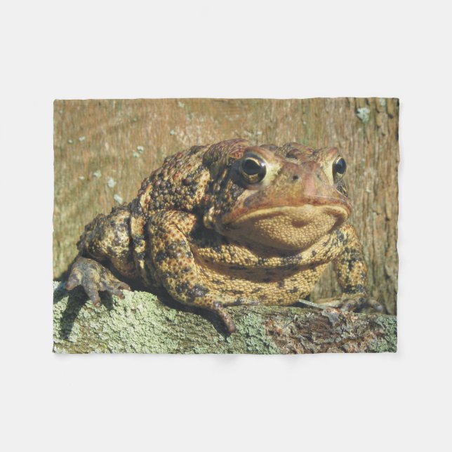 Toadly Awesome Toad Fleece Blanket (Front (Horizontal))