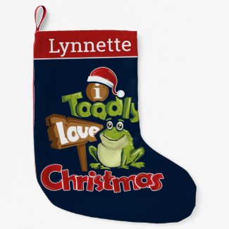 Toadly Love Christmas Funny Holiday Small Christmas Stocking