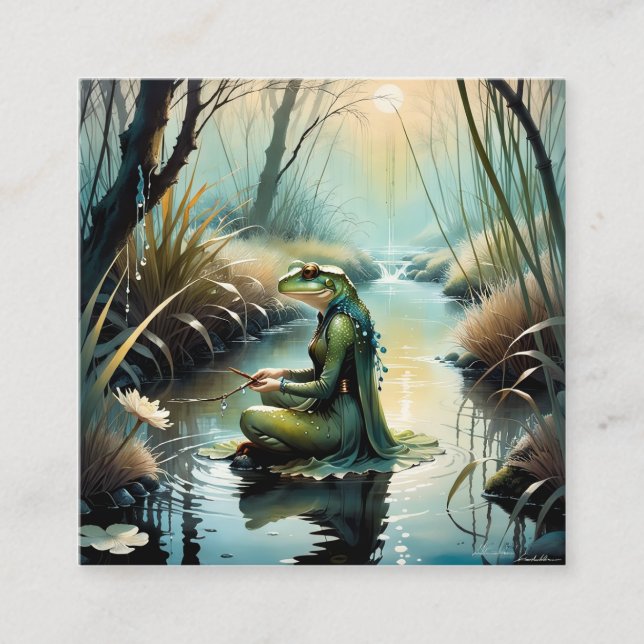 Toadman is a mystery to many. He croaks and whispe Square Business Card (Front)