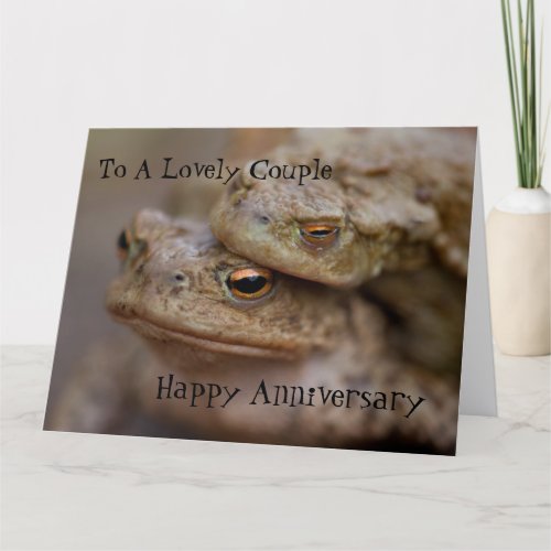 Toads The Ugly Couple	Happy Anniversary Card