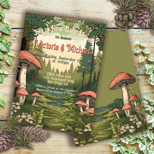Toadstool Forest Baby Shower Invitation