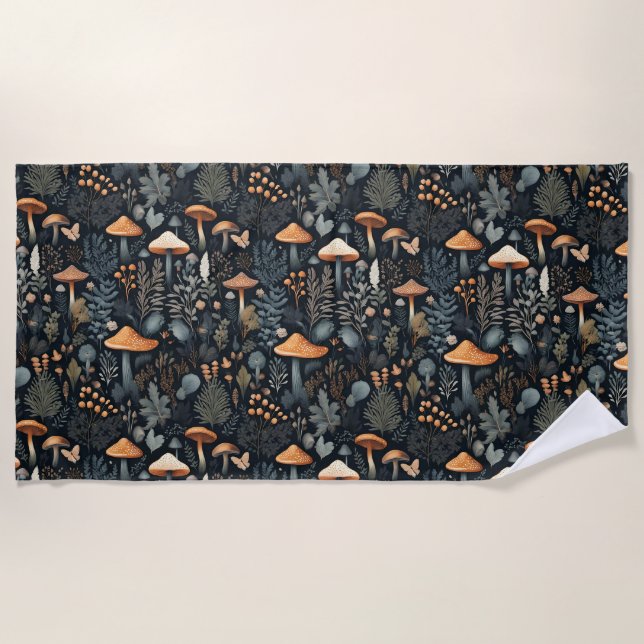 Toadstool Forest  Beach Towel (Front)