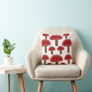 Toadstool Forest Mushroom Pattern