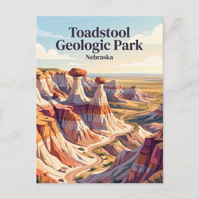 Toadstool Geologic Park Nebraska Postcard (Front)