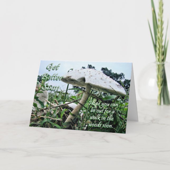 Toadstool Get Well- can change inside wording Card (Front)