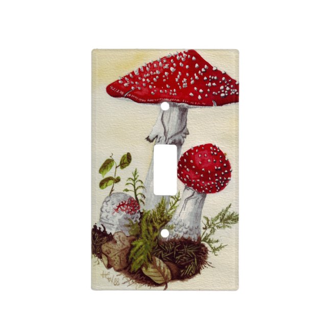 Toadstool Light Switch Cover (Front)