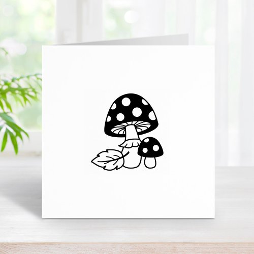 Toadstool Mushrooms 2 Rubber Stamp