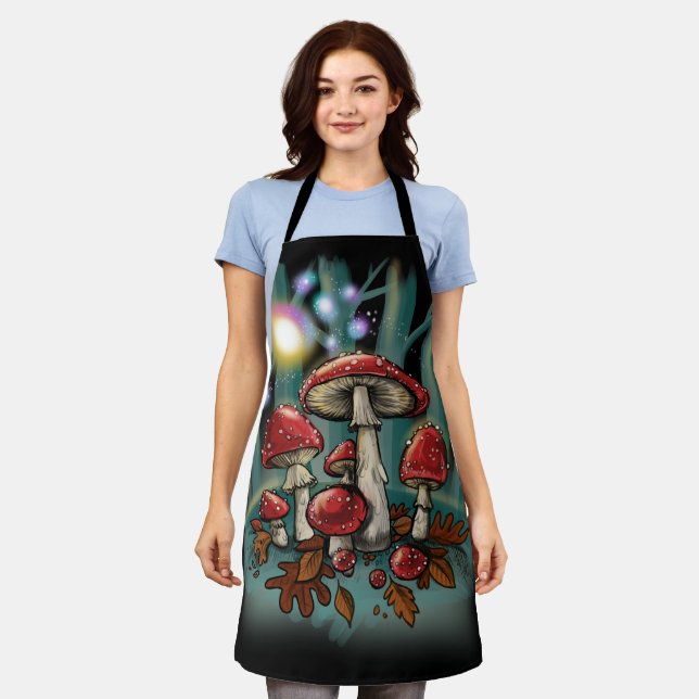 Toadstool mushrooms apron (Worn)