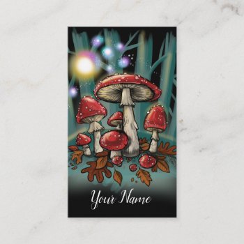 Toadstool Mushrooms~ Business Cards by Shadowind_ErinCooper at Zazzle