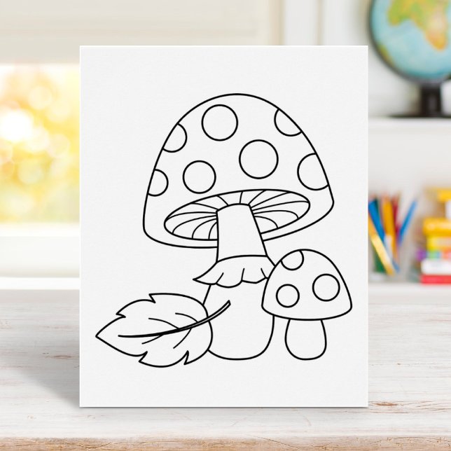 Toadstool Mushrooms Coloring Page Poster (Creator Uploaded)