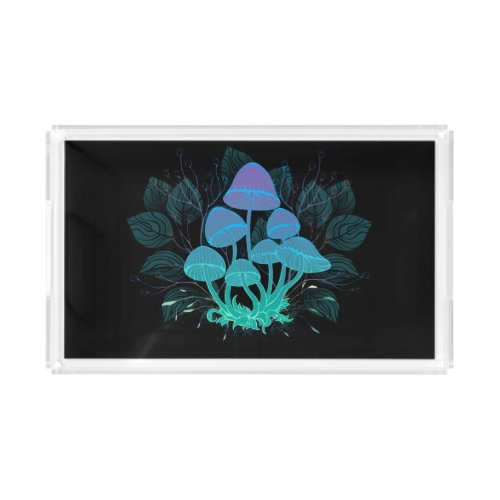 Toadstools in Bushes Acrylic Tray