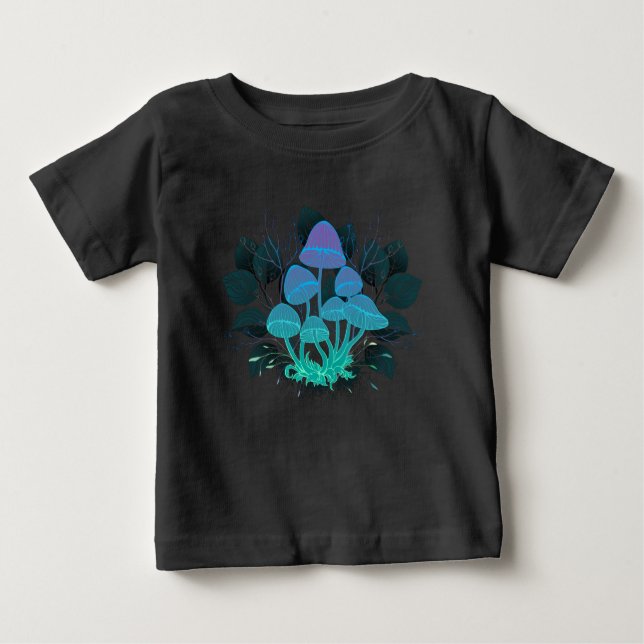 Toadstools in Bushes Baby T-Shirt (Front)