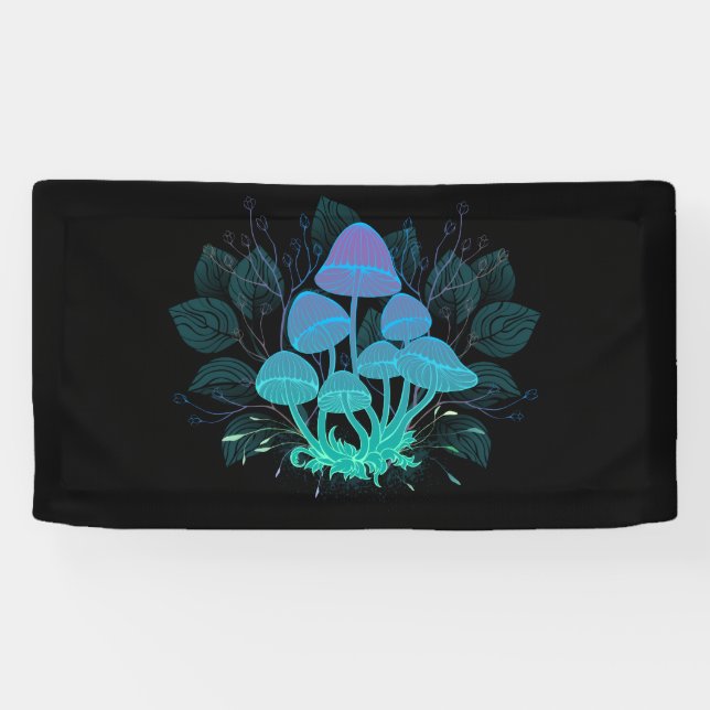 Toadstools in Bushes Banner (Horizontal)