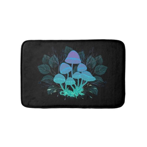 Toadstools in Bushes Bath Mat