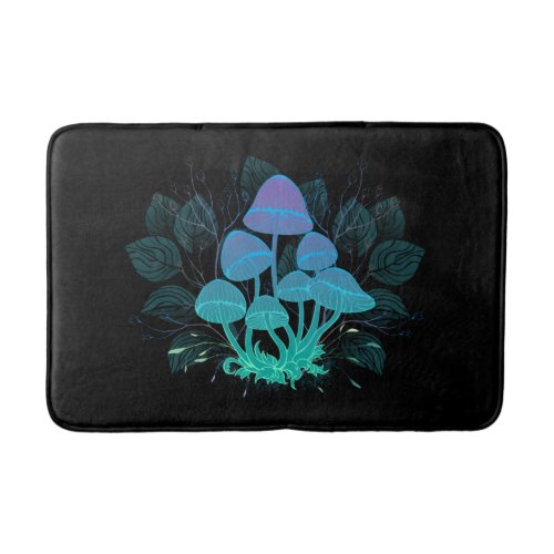 Toadstools in Bushes Bath Mat