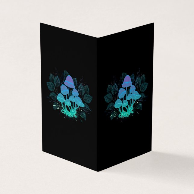 Toadstools in Bushes Business Card (Outside)