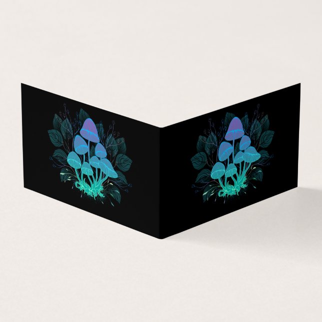 Toadstools in Bushes Business Card (Outside)