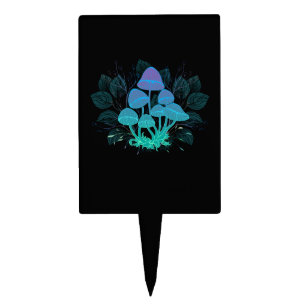 Toadstools in Bushes Cake Topper