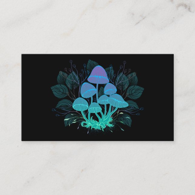 Toadstools in Bushes Calling Card (Front)