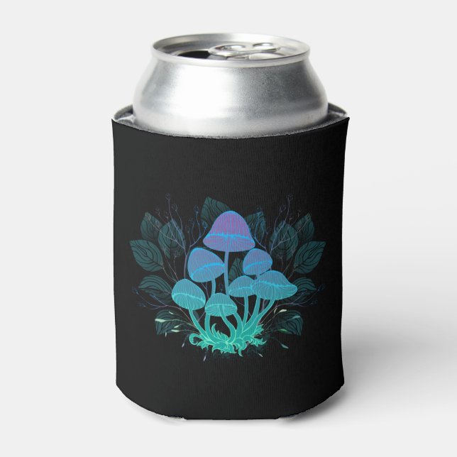 Toadstools in Bushes Can Cooler (Can Front)