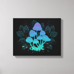 Toadstools in Bushes Canvas Print