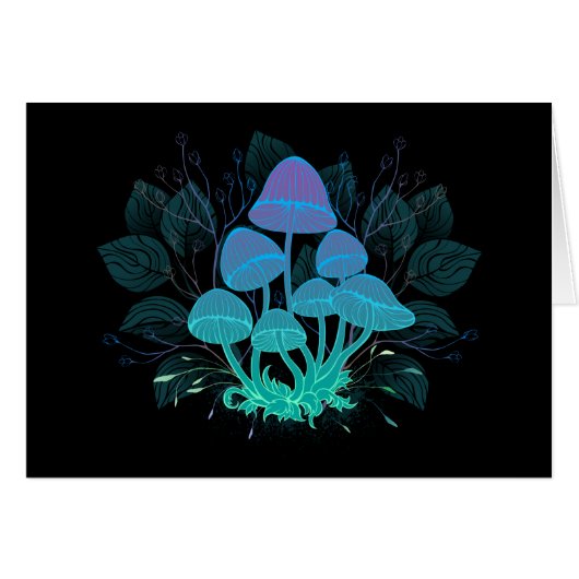 Toadstools in Bushes Cards (Front Horizontal)
