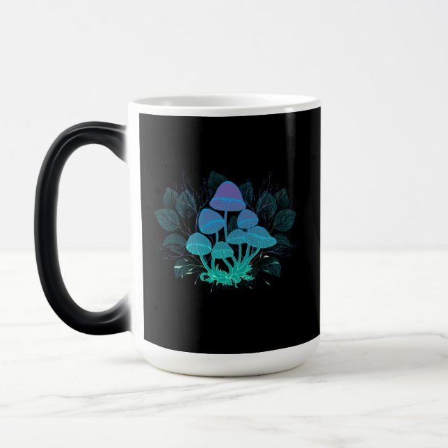 Toadstools in Bushes Color Morph Mug (Left)