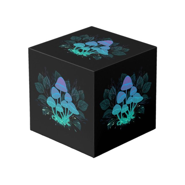 Toadstools in Bushes Cube (Front Angled)