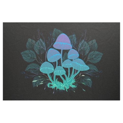 Toadstools in Bushes Fabric