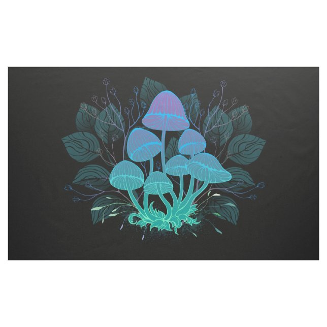 Toadstools in Bushes Fabric (Yard)