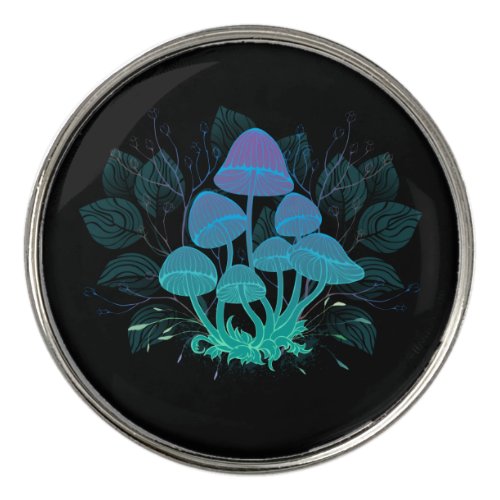 Toadstools in Bushes Golf Ball Marker