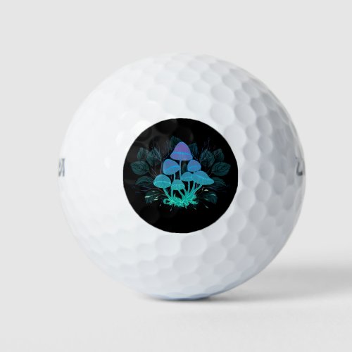 Toadstools in Bushes Golf Balls