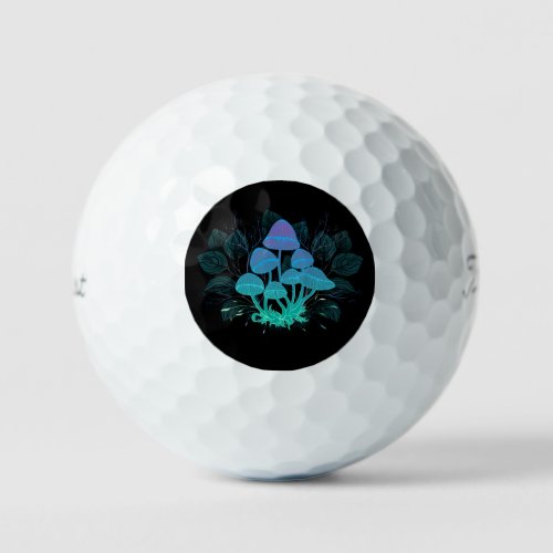 Toadstools in Bushes Golf Balls