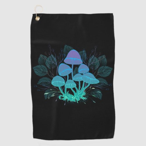 Toadstools in Bushes Golf Towel