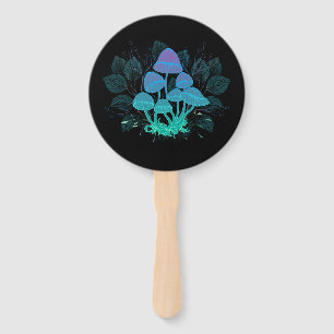 Toadstools in Bushes Hand Fan