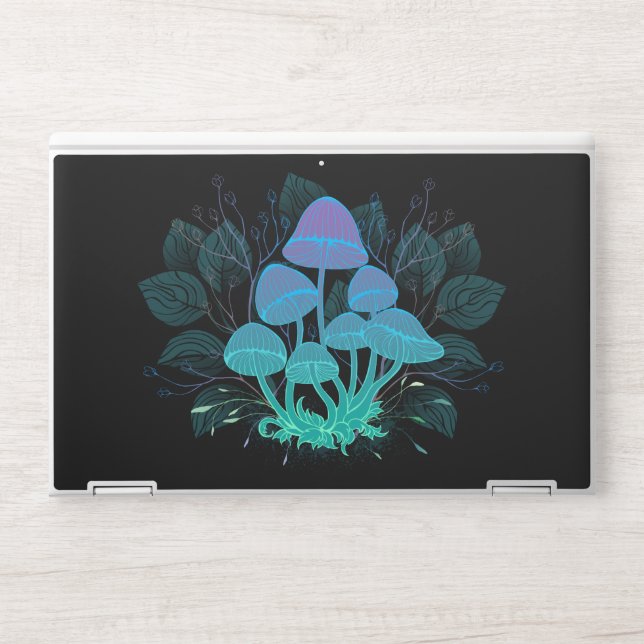 Toadstools in Bushes HP Laptop Skin (Front)