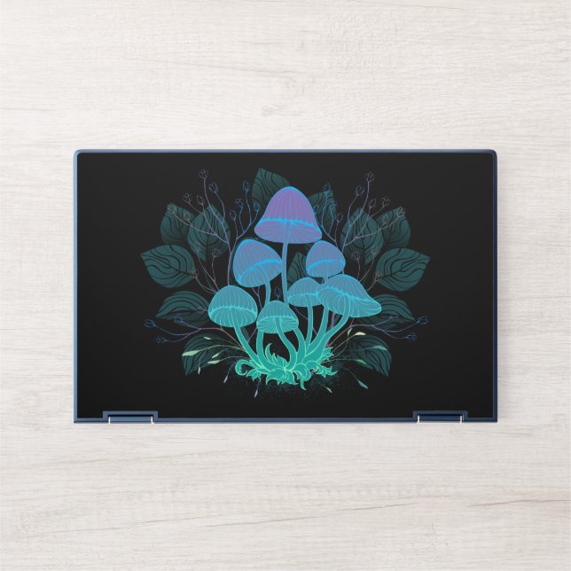 Toadstools in Bushes HP Laptop Skin (Front)