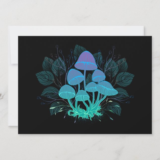 Toadstools in Bushes Invitation (Front)