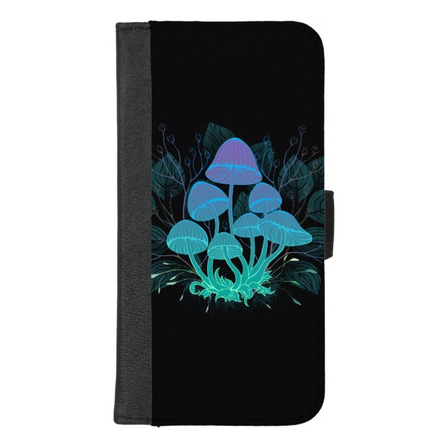 Toadstools in Bushes iPhone Wallet Case (Front)