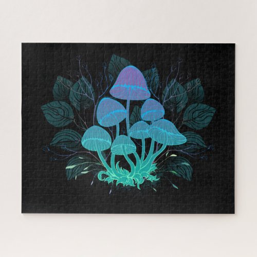 Toadstools in Bushes Jigsaw Puzzle