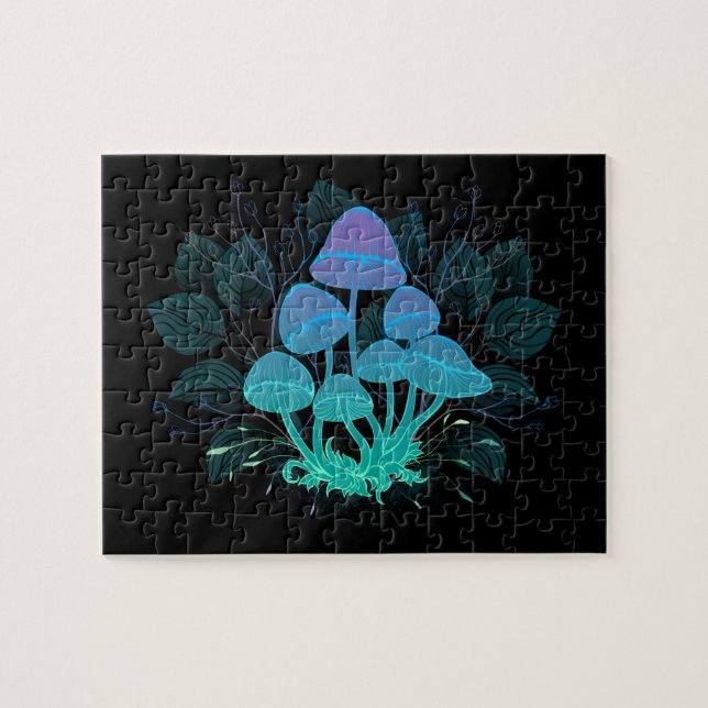 Toadstools in Bushes Jigsaw Puzzle (Horizontal)