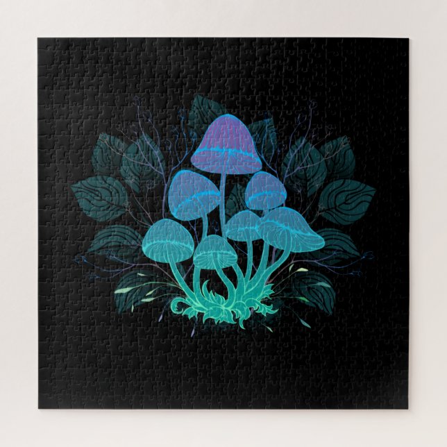 Toadstools in Bushes Jigsaw Puzzle (Vertical)