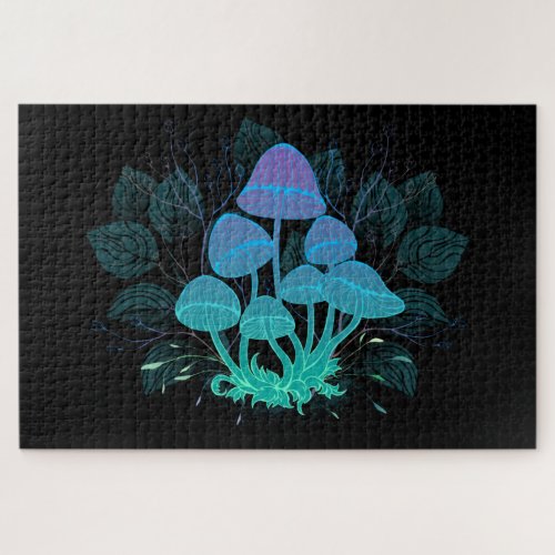 Toadstools in Bushes Jigsaw Puzzle